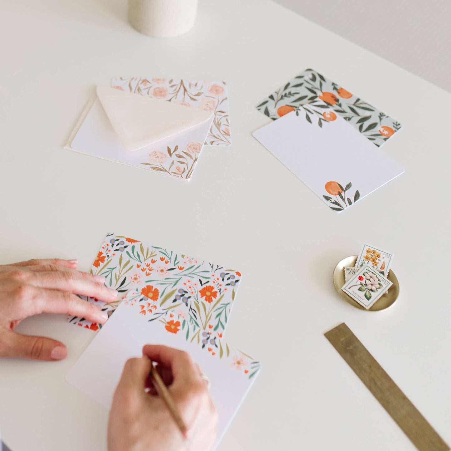 Ramona & Ruth - Orange Vine Flat Notes | Boxed Set of 6