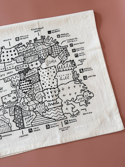 By Aleisha - San Francisco Map Tea Towel
