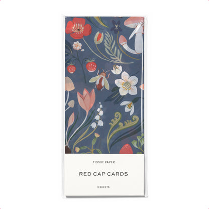 Red Cap Cards - Forest Blue tissue paper: 5 Sheets