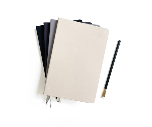 Studio Portmanteau - Linen Hardcover A5 Journal -  Cream