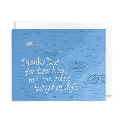 Courtney Beyer Design - Skipping Rocks in the Lake Fathers Day Card