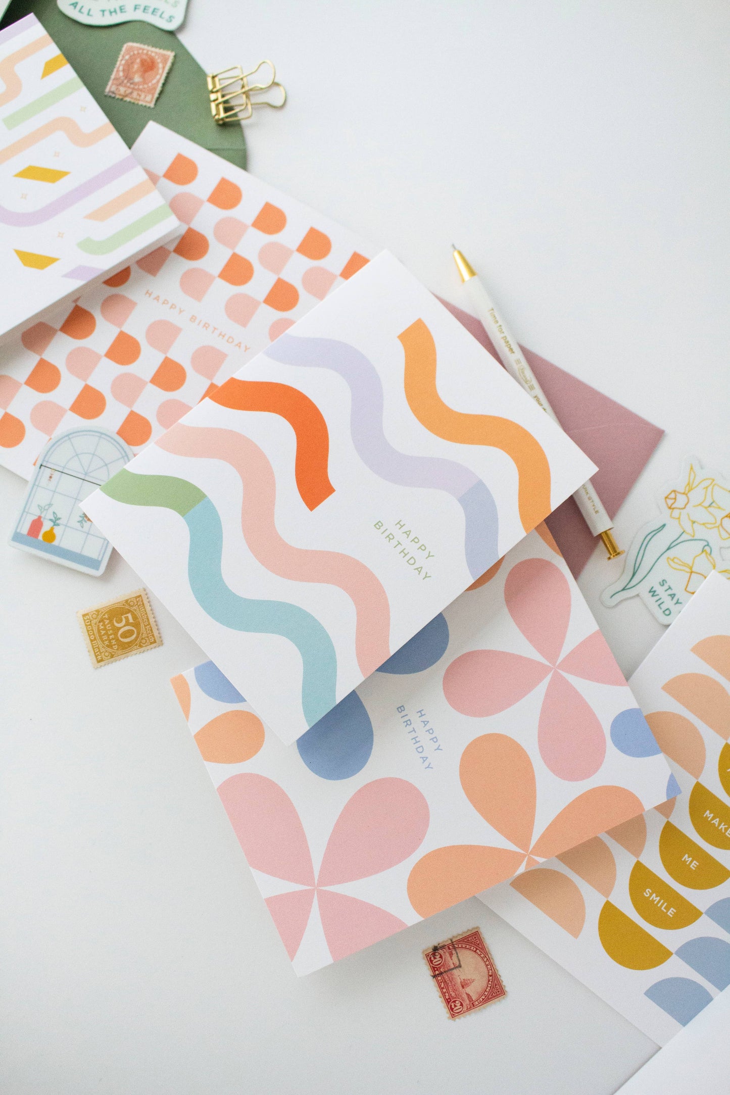 Line & Kind Paper - Birthday - Abstract Geometric Flower