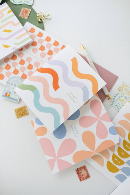 Line & Kind Paper - Birthday - Abstract Geometric Flower