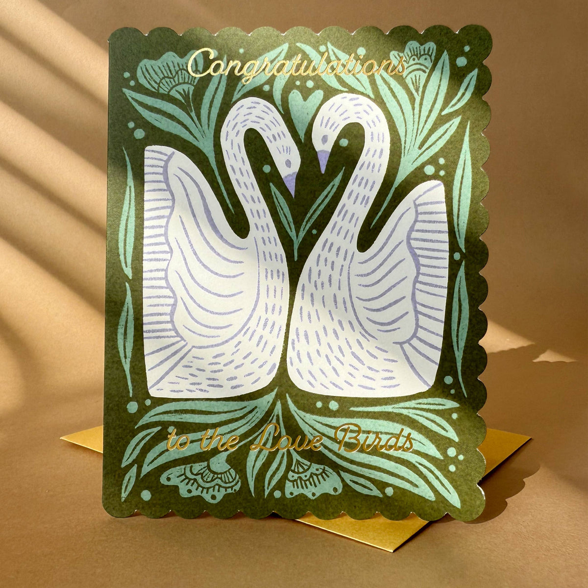 Paper Parasol Press - Wedding Folk Swans Card