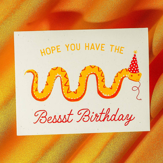 Bromstad Printing Co. - Bessst Birthday Snake - Risograph Card