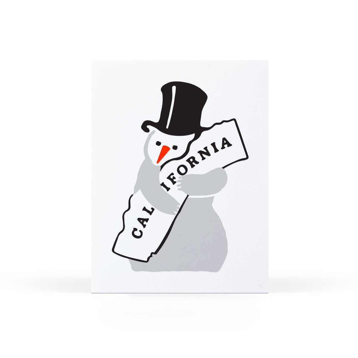 Sweet Bippy Press - California Snowman Card
