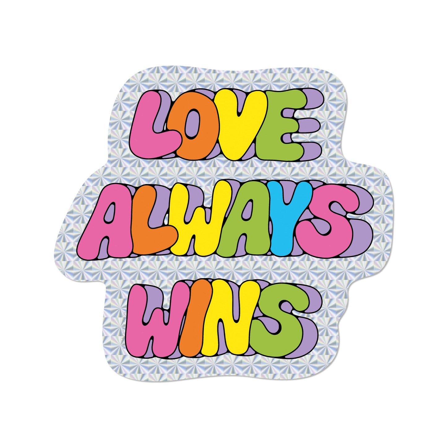 Red Cap Cards - Love Always Wins sticker: Single