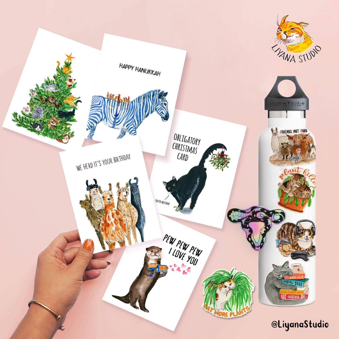 Liyana Studio - Cheers Wine-derful Year - Funny Birthday Card: All Occassions