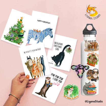 Liyana Studio - Cheers Wine-derful Year - Funny Birthday Card: All Occassions