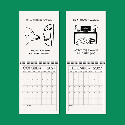 Gab Art & Design - 2027 illustrated wall calendar: in a perfect world