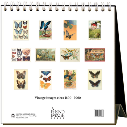 Found Image Press - Butterflies 2026 Desk Calendar