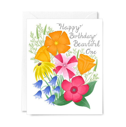 Courtney Beyer Design - California Wild Flower Birthday Greeting Card
