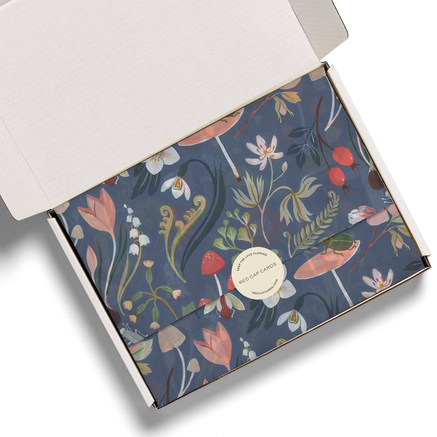 Red Cap Cards - Forest Blue tissue paper: 5 Sheets