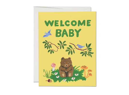 Red Cap Cards - Baby Cub greeting card