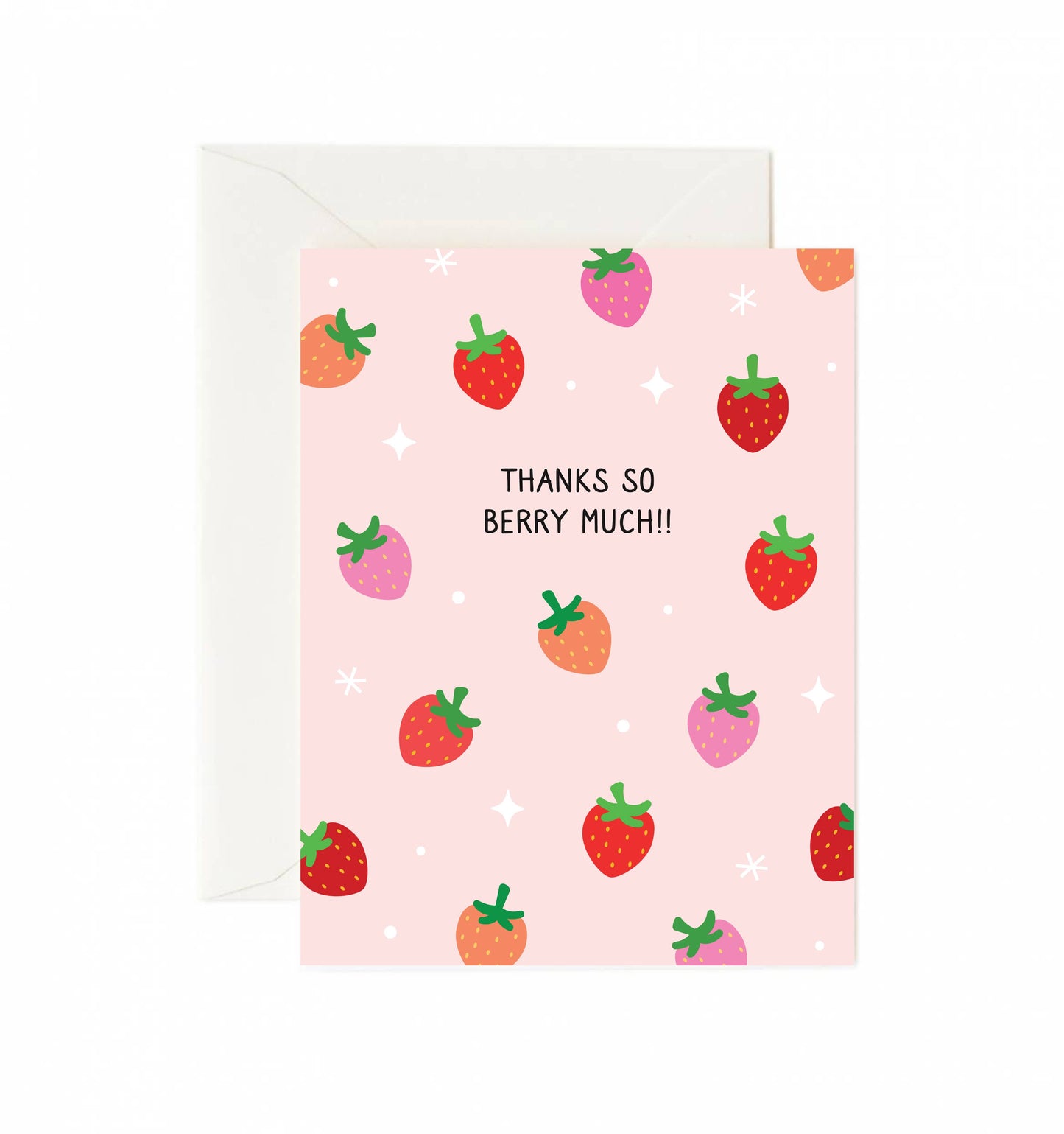 Tickle Me Lavender - Thanks So Berry Much!! Strawberry Greeting Card