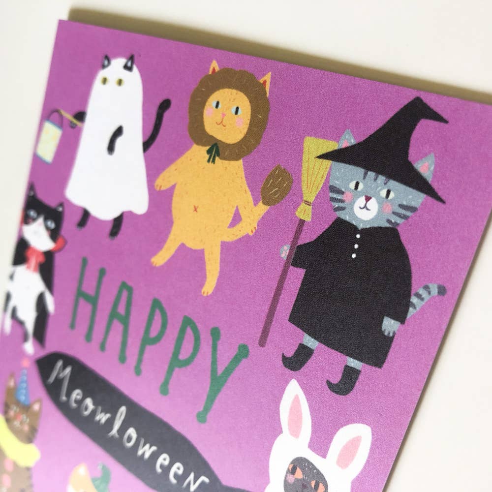 Honeyberry Studios - Happy Meowloween Halloween Greeting Card