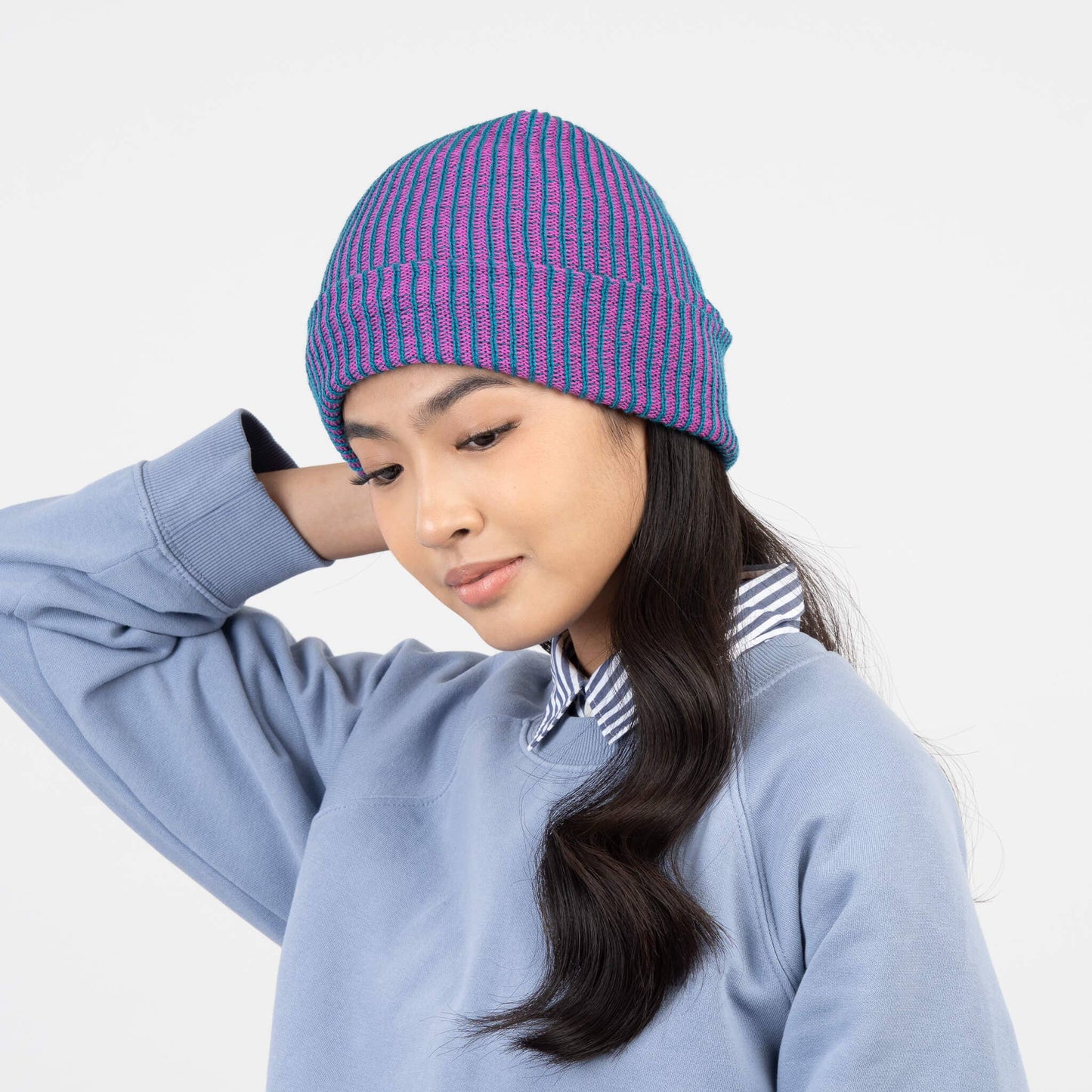 VERLOOP - Simple Rib Knit - Golden Olive Navy