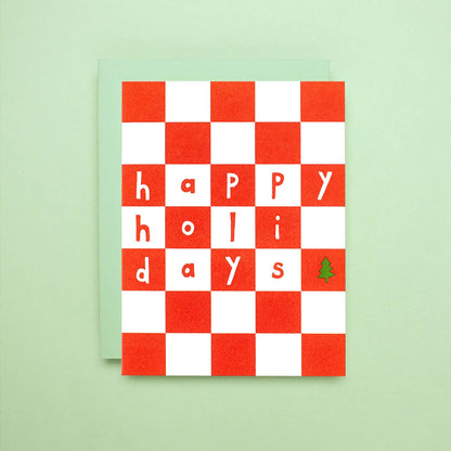 Shorthand Press - Holiday Checker - Letterpress Greeting Card: Box Set