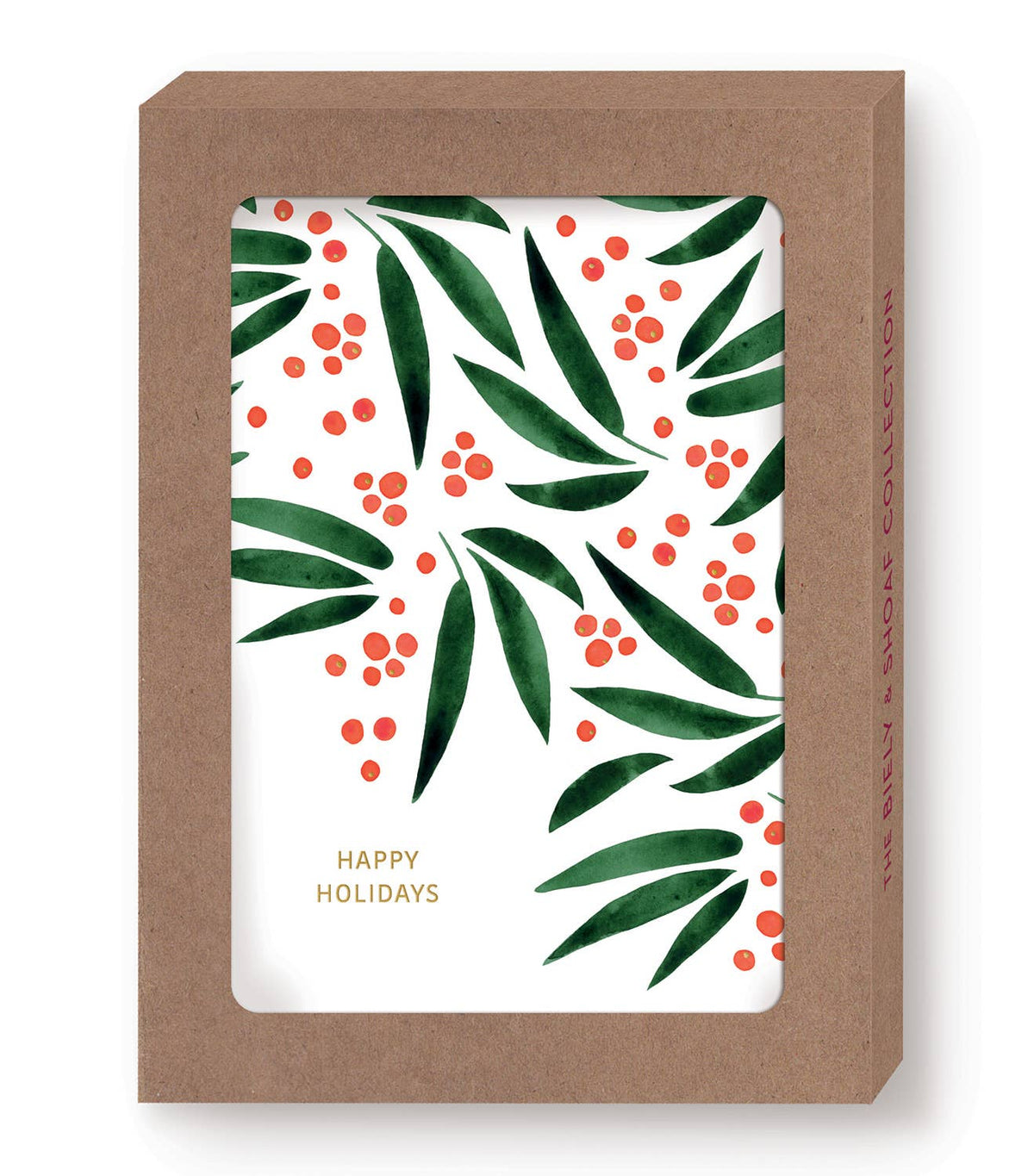 Biely & Shoaf - Red Berries Boxed Holiday Cards - Set of 10