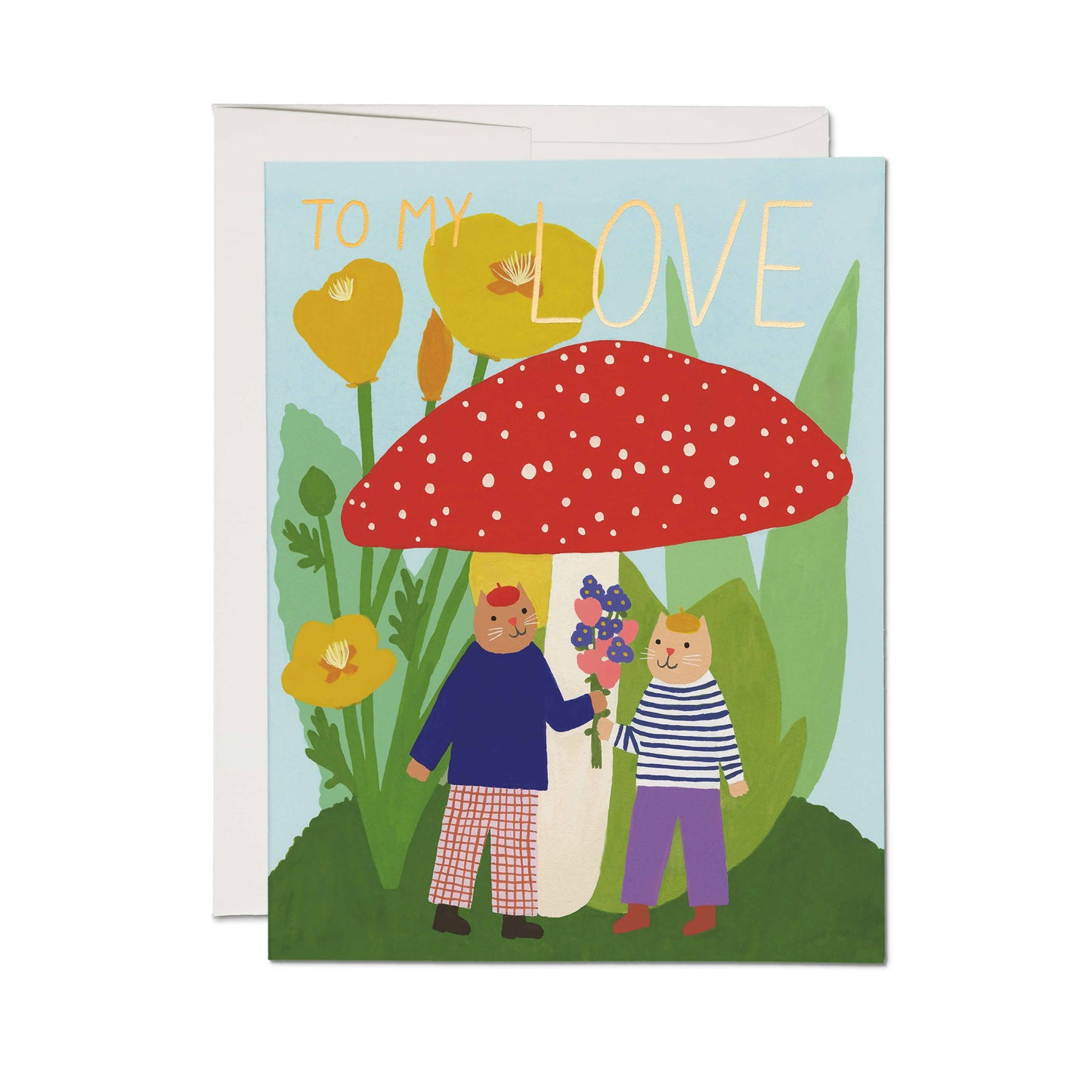 Red Cap Cards - My Love greeting card: Single