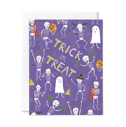 Courtney Beyer Design - Trick or Treat Halloween Greeting Card