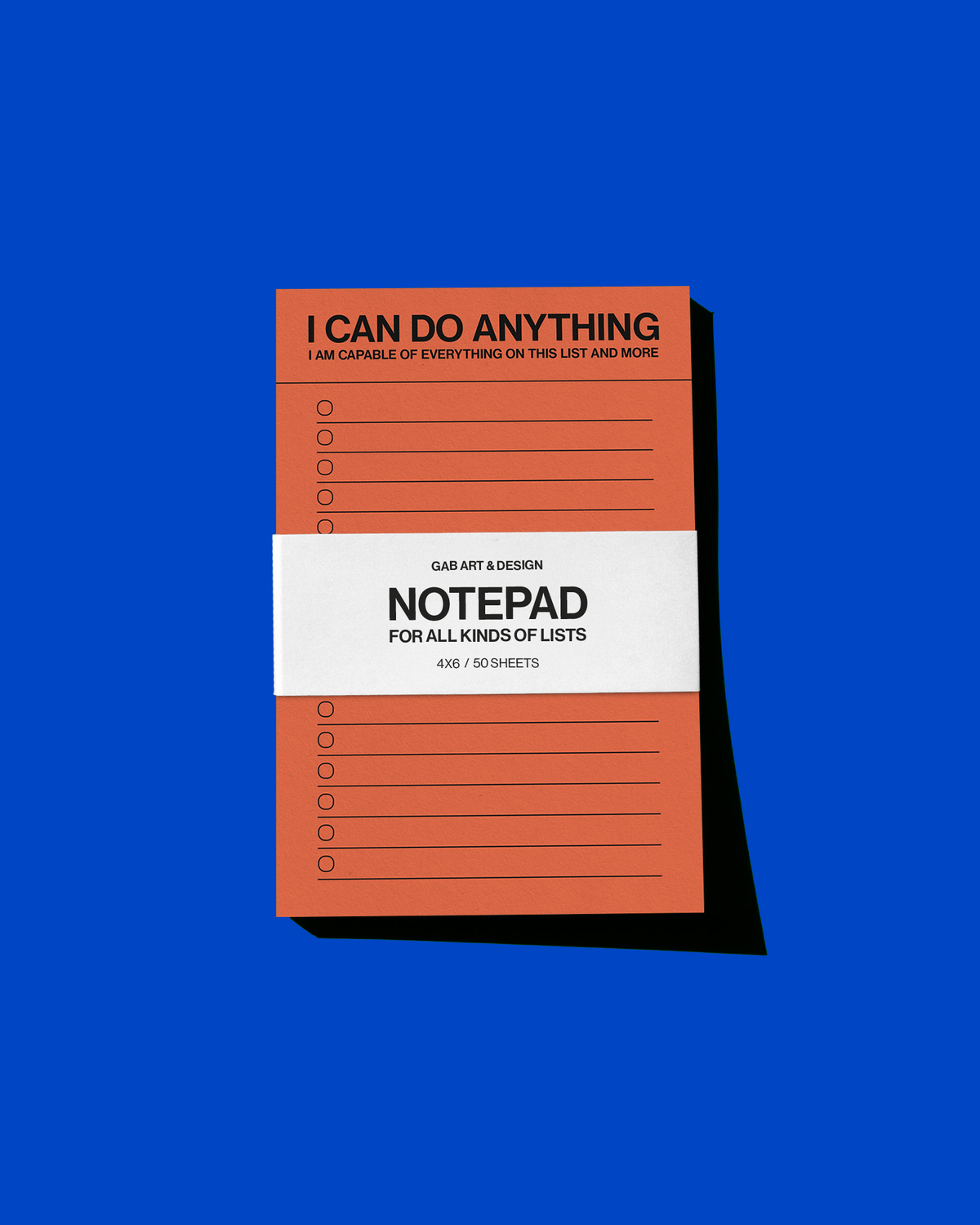 Gab Art & Design - I can do anything - list notepad
