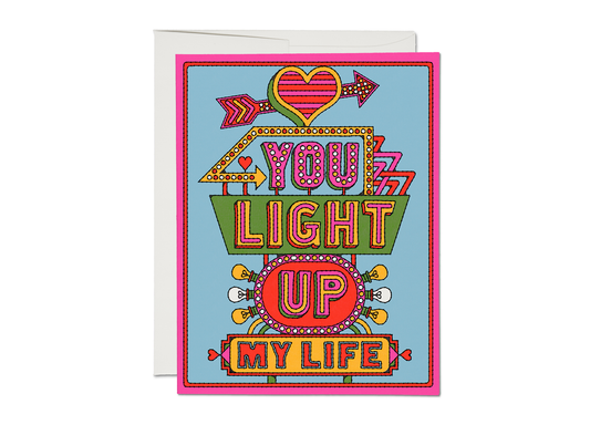 Red Cap Cards - Light Up My Life love greeting card: Singles
