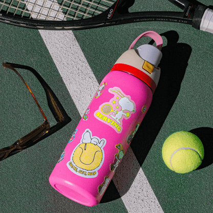 Apply Stickers - Serving by Snoopy (Tennis) - Die-Cut Sticker (Back to School)
