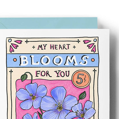 Brenna Daugherty Illustration - Love & Anniversary Card – Vintage Seed Packet Flowers
