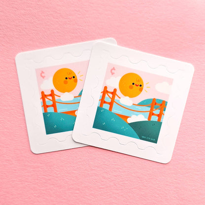Yay! It's Vica - Golden Gate Bridge Stamp Sticker