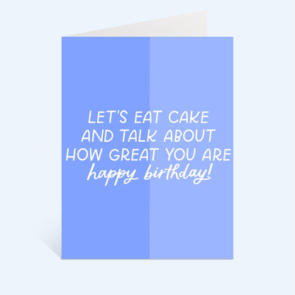 Just Follow Your Art - Let's Eat Cake Happy Birthday Card