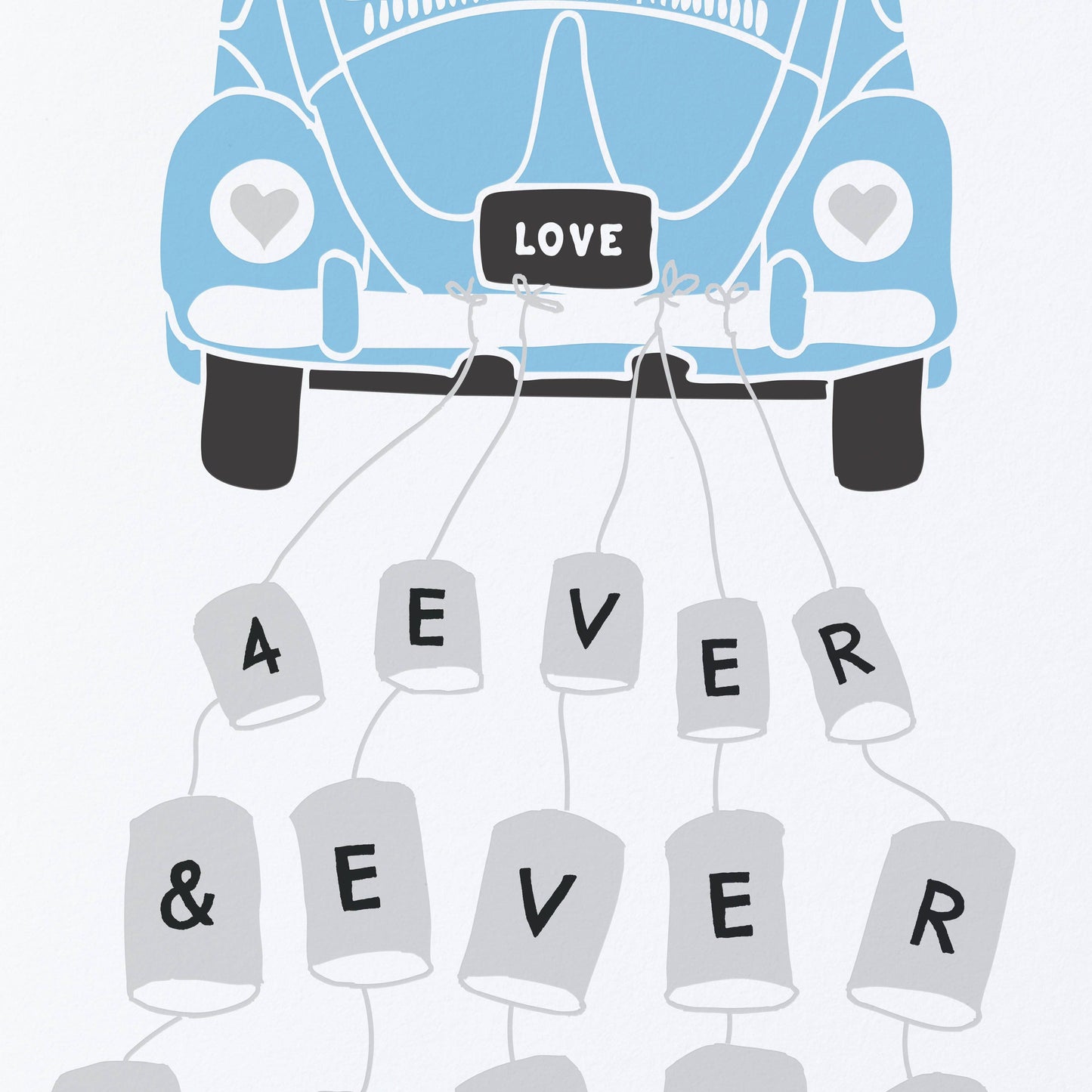 Sweet Bippy Press - Forever and Ever Wedding Card