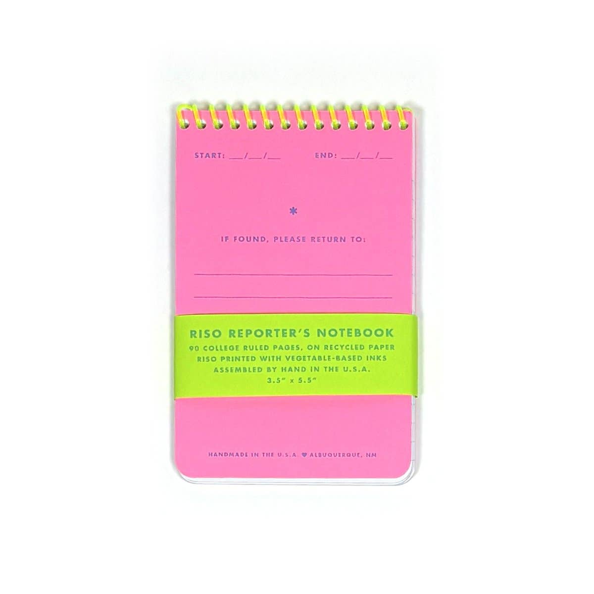 Next Chapter Studio - Risograph Reporter's Notebook: Flo Orange