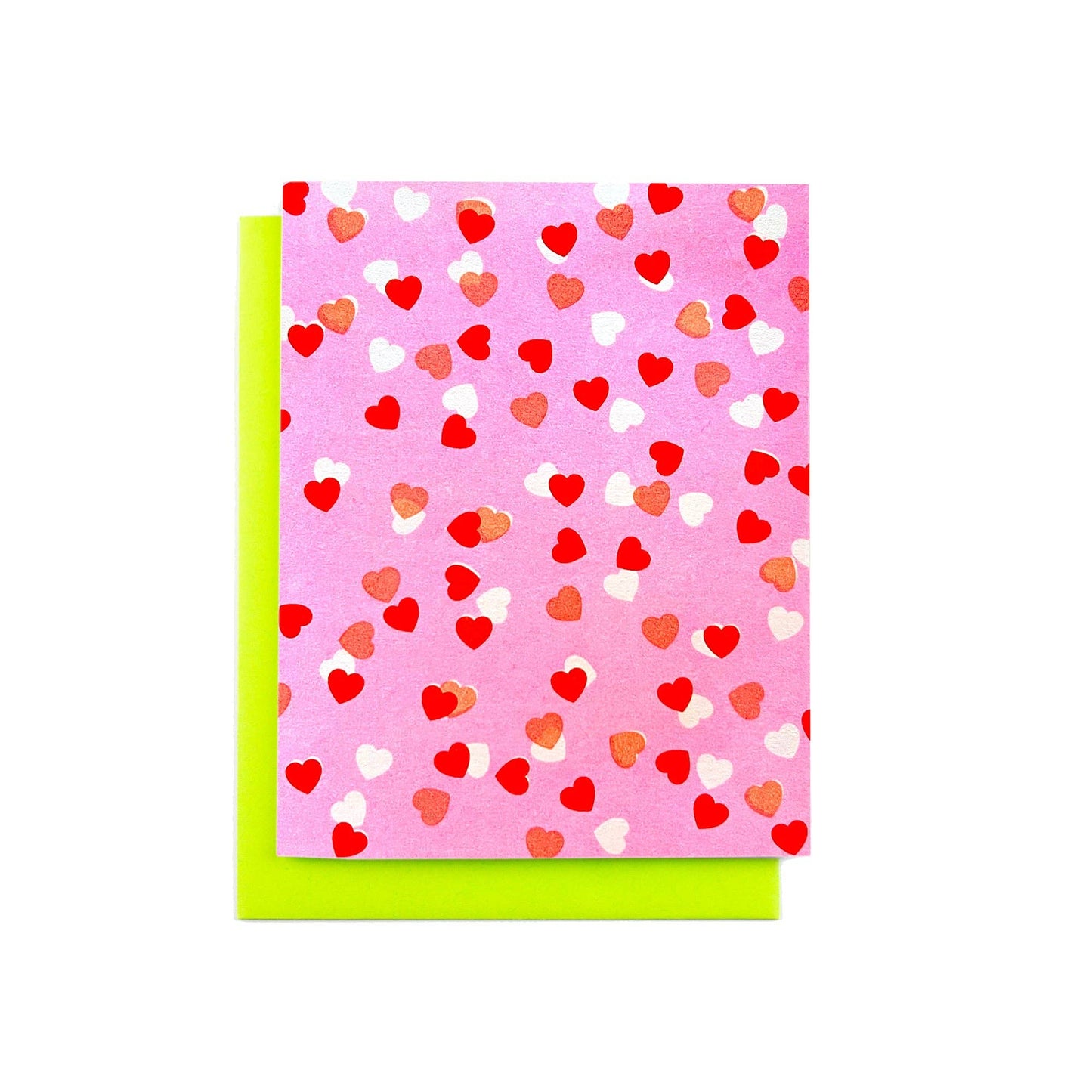 Next Chapter Studio - Heart Confetti - Risograph Greeting Card