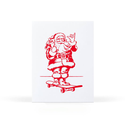 Sweet Bippy Press - Santa Longboard Holiday Card