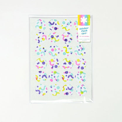 Next Chapter Studio - Sticker Pack - 1" Circles - Art: No Hanger / Smiley Faces