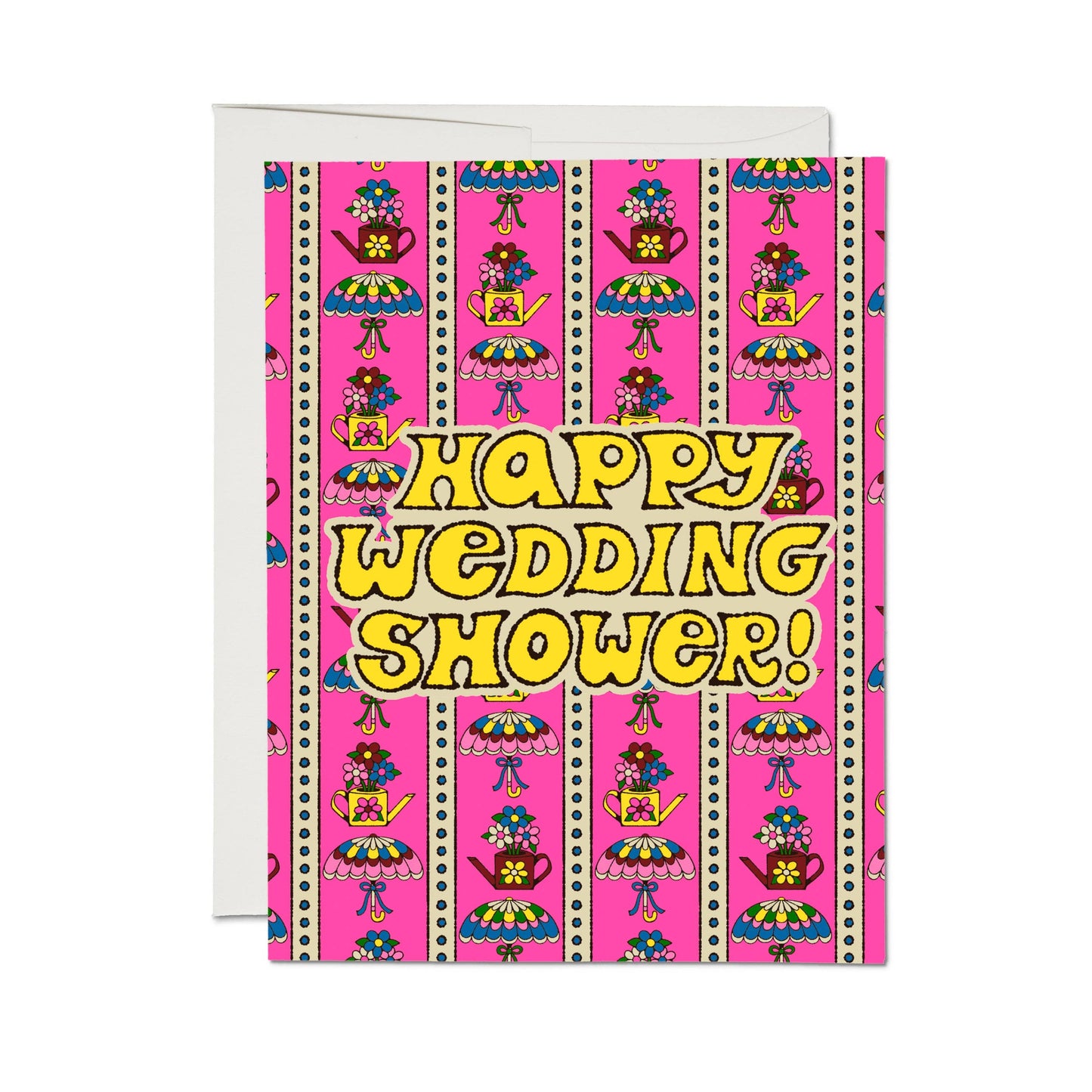 Red Cap Cards - Wedding Shower Wishes greeting card: Single