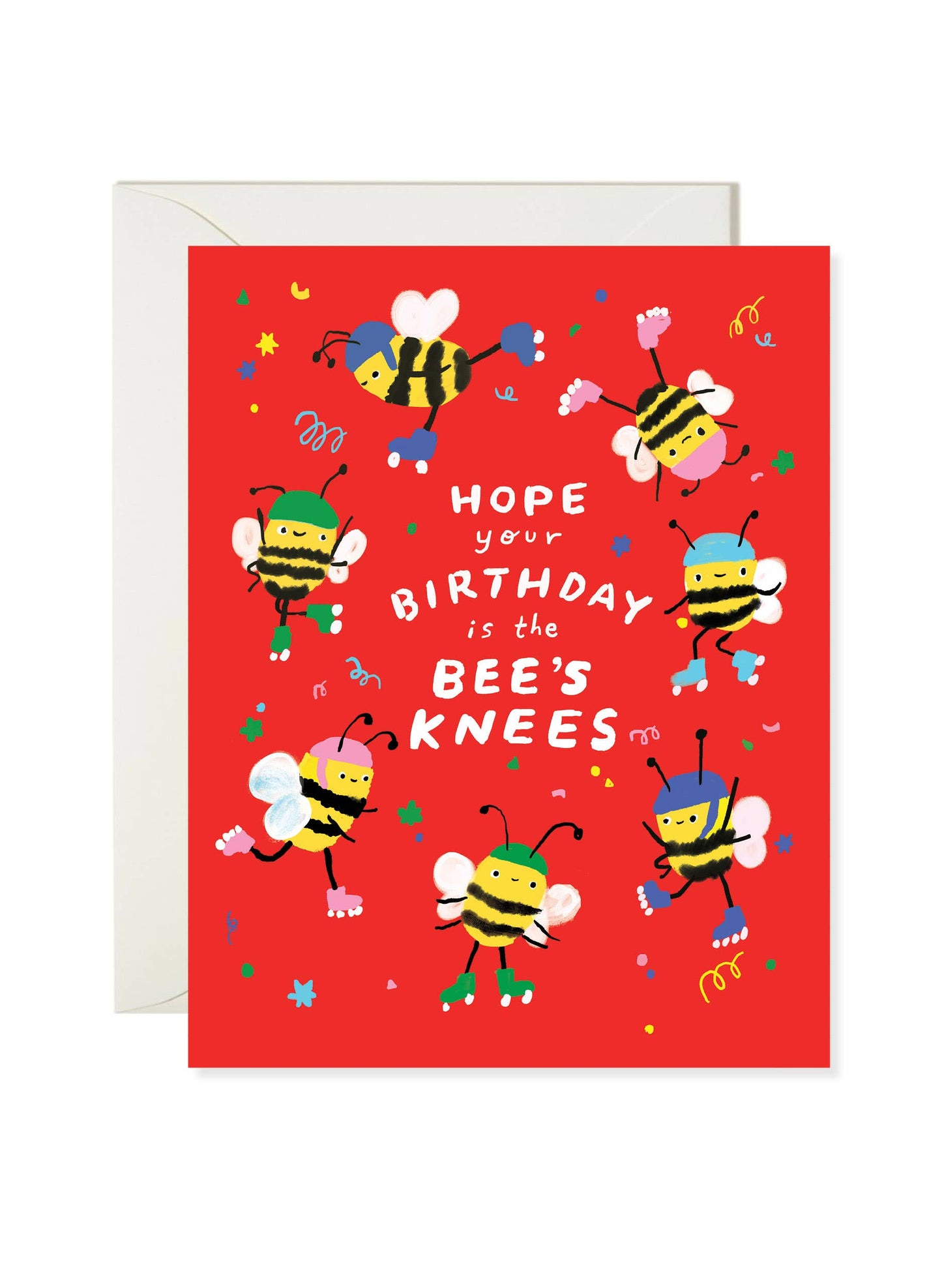 Karen Schipper - Bee’s Knees Birthday Card – Funny Bee Pun Birthday Card
