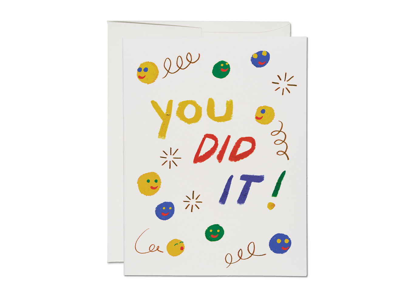 Red Cap Cards - Smiley Faces congratulations greeting card