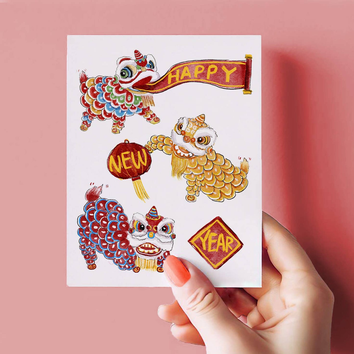 Liyana Studio - Lion Dance Greetings - 2025 Lunar New Year Card