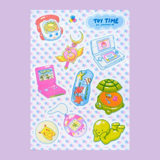 Christina Hu - Toy Time Sticker Sheet | 5"x7"