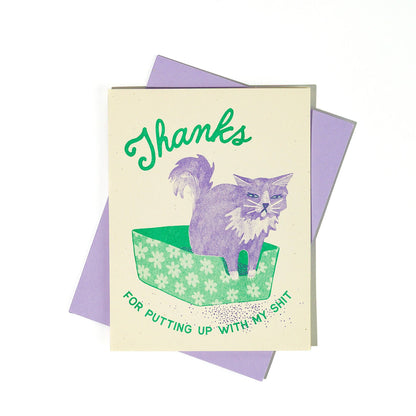 Bromstad Printing Co. - Thanks For Putting Up With My Shit - Risograph Card
