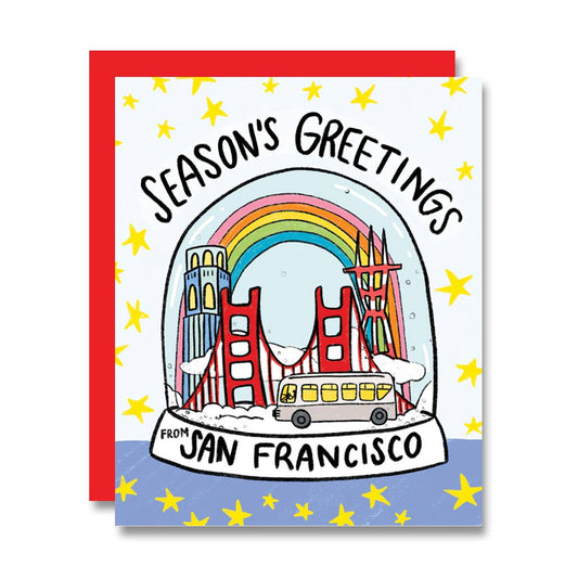 PapaLlama - San Francisco Snow Globe Holiday Greetings