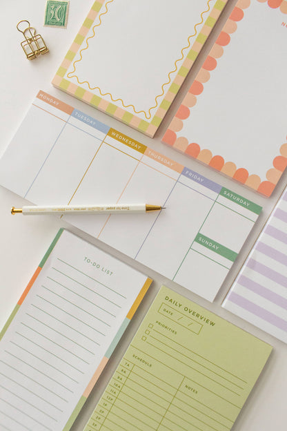 Line & Kind Paper - Weekly Desk Planner Notepad