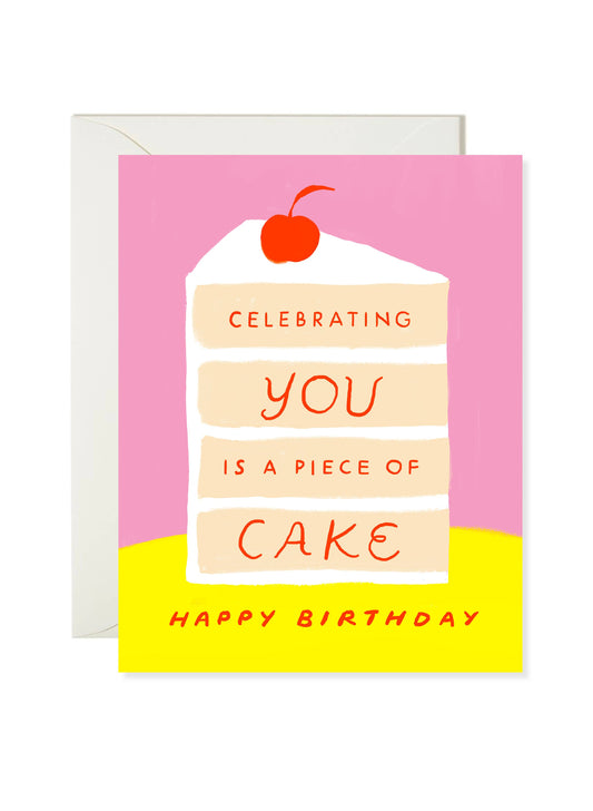 Karen Schipper - Piece of Cake - Food Pun Birthday Card