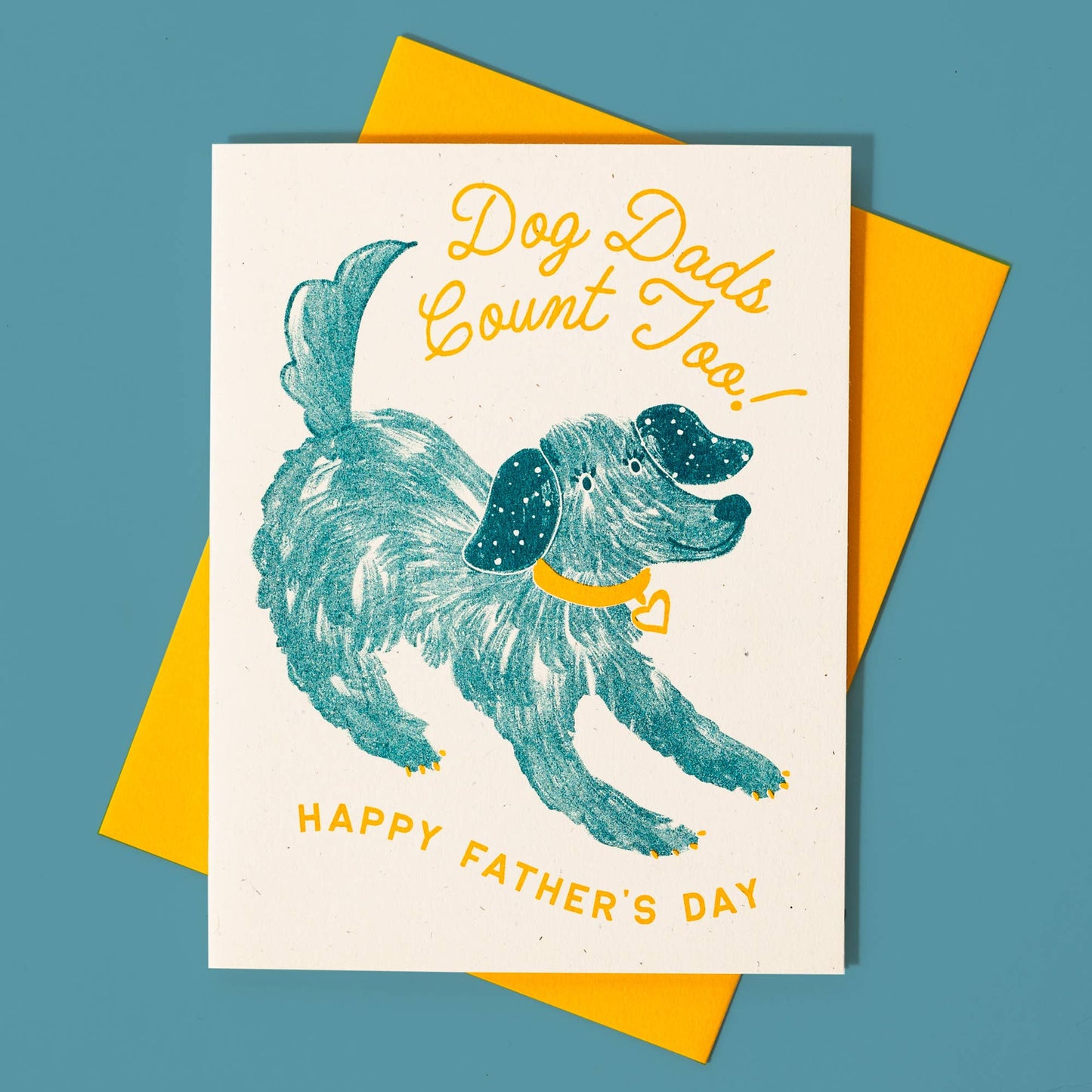 Bromstad Printing Co. - Dog Dads Count Too - Risograph Father's Day Card