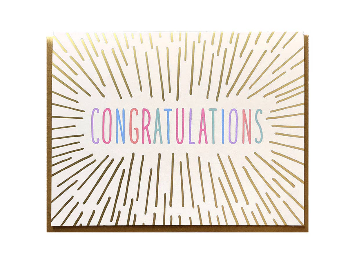 Noteworthy Paper & Press - Congrats Beams Card