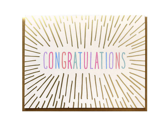 Noteworthy Paper & Press - Congrats Beams Card