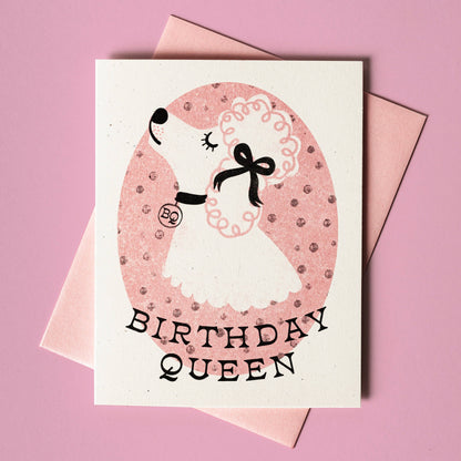Bromstad Printing Co. - Birthday Queen Dog - Risograph Card