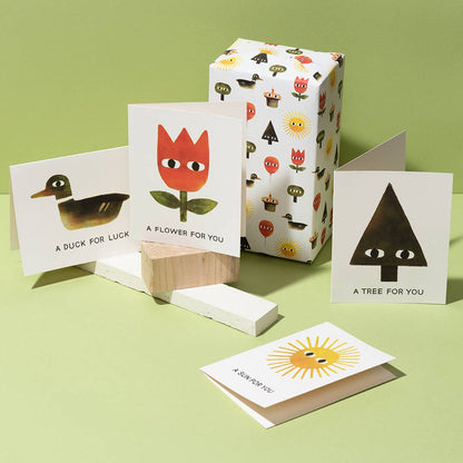 Red Cap Cards - A Flower friendship greeting card: Singles
